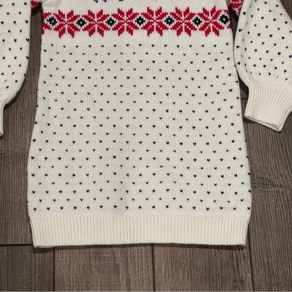 New Janie and Jack Toddler Fair Isle Reindeer Holiday Christmas Sweater Dress 2T